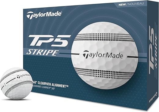 TaylorMade TP5 Stripe 2024 Golf Balls 12-Pack White