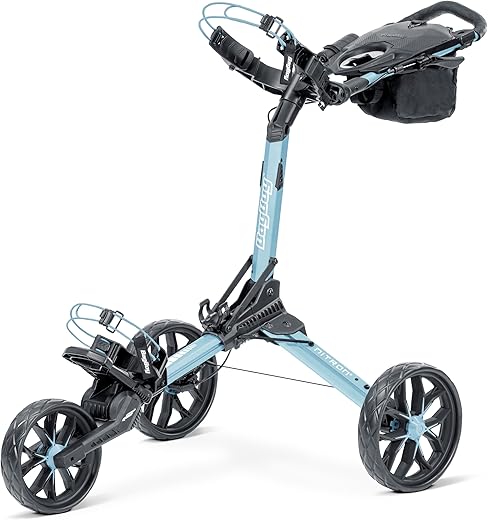 Bag Boy Nitron 3-Wheel Golf Push Cart Light Blue Bag Boy Nitron 3-Wheel Golf Push Cart Light Blue