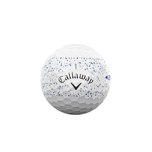 Callaway 2025 SuperSoft Splatter Golf Ball #1-#4 12-Ball Pack White/Blue