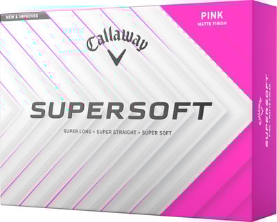 Callaway Supersoft 2025 Pink Golf Balls for Men