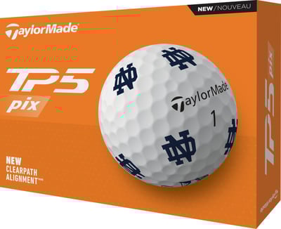 TaylorMade TP5 Pix 3.0 Notre Dame Golf Balls - White