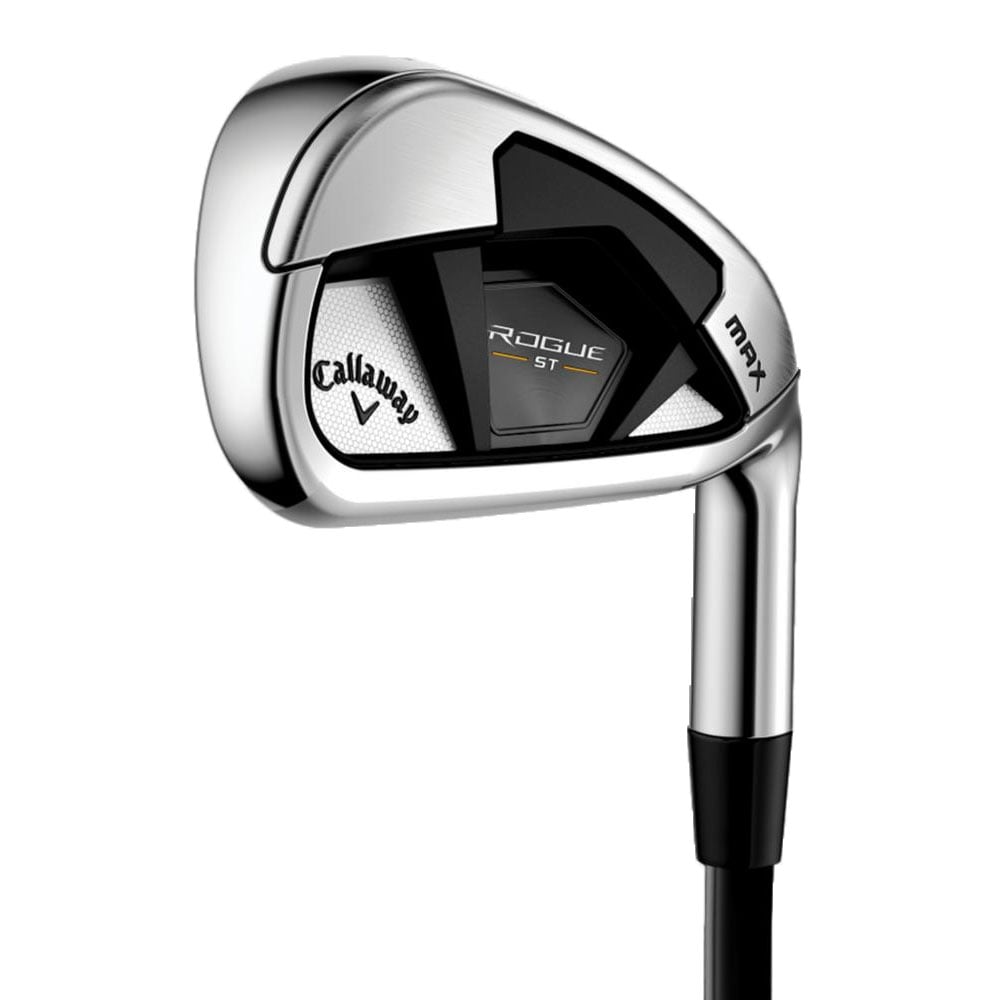 Callaway 97379 Rogue ST Max 2024 Iron Set - Steel Shafts - Right Hand - 5-PW & AW - Stiff Flex - Black