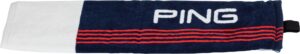 21PNGUTRFLDTWLBLCACC_Red_White_Blue_is PING Tri-Fold Towel