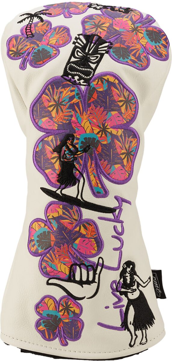 24WVZULLHLPRPLDRVACC_is CMC Design Live Lucky Hula Driver Purple Headcover