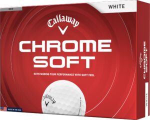 25CALUGOLF2026CHRMFVC_White_is Callaway Chrome Soft Golf Balls