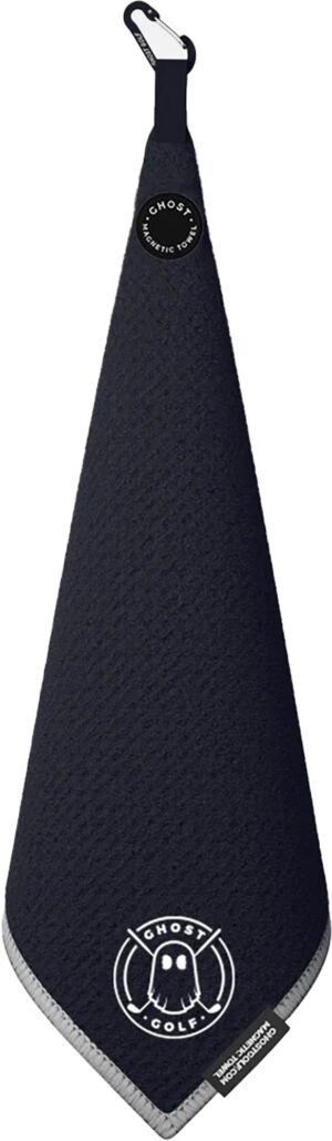 25PVMUMGGRNSDTWLCACC_Black_is Ghost Golf Magnetic Towel