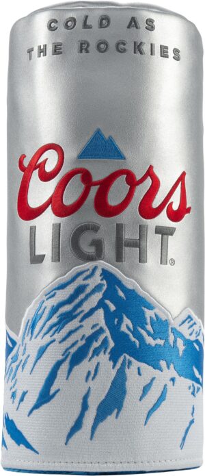 25SWAUGOLFCRSLGHTSUYM_Multi_is-1 Buried Lies Coors Light Silver Barrel Driver Headcover