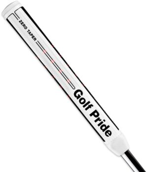 26GOLUGOLFZRTPRLRGMWI_Black_Red_White_is Golf Pride Zero Taper Putter Grip