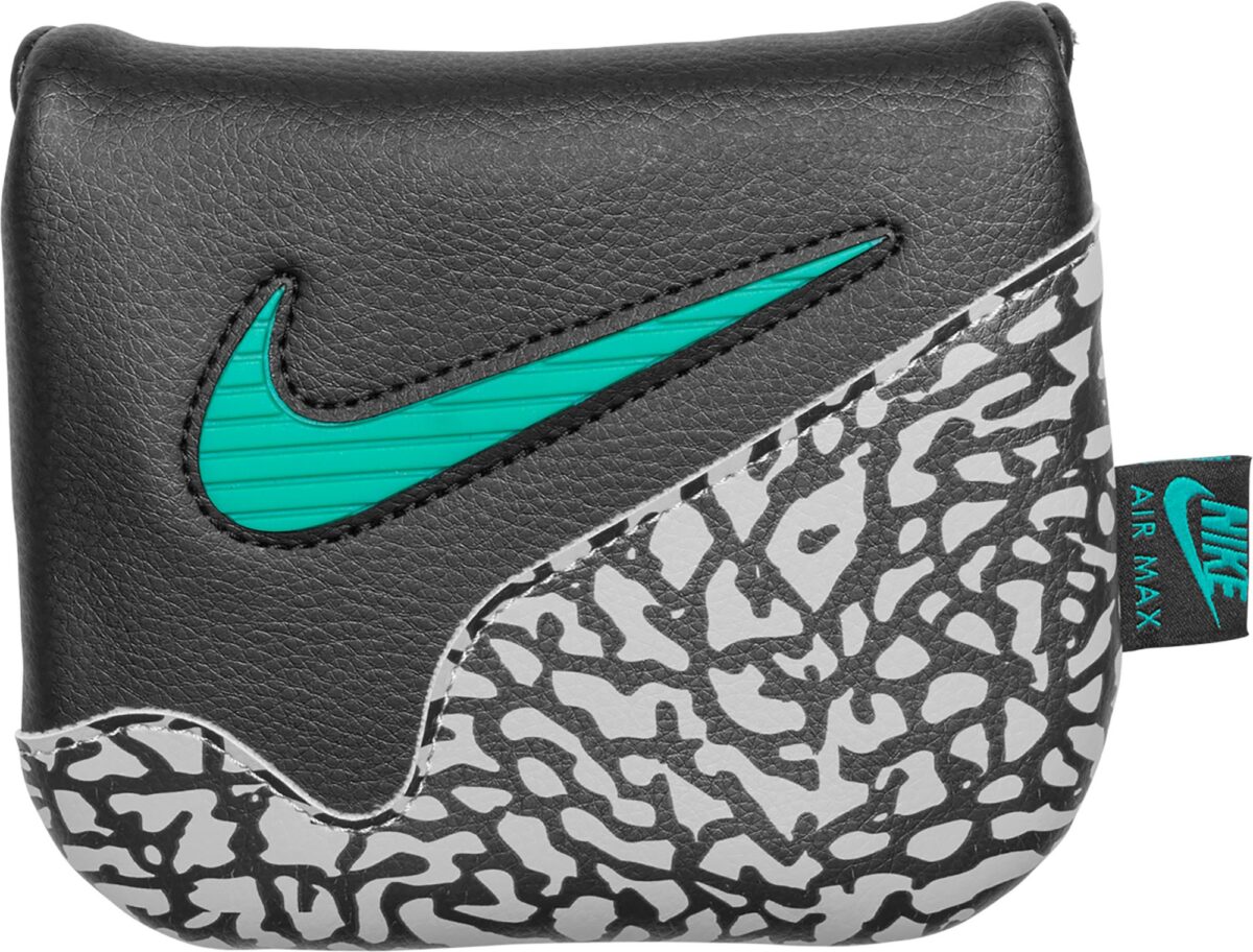 26NIKUGOLFNKCNMLLTHWS_Black_White_Clear_Jade_is Nike Icon Mallet Putter Headcover