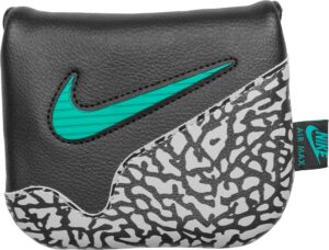 26NIKUGOLFNKCNMLLTHWS_Black_White_Clear_Jade_is Nike Icon Mallet Putter Headcover