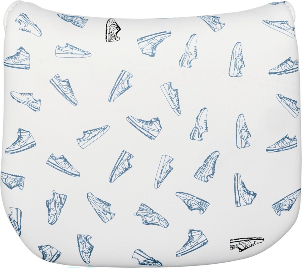 26NIKUGOLFNKTRMLLTFEI_White_Work_Blue_College_Navy_is Nike Tour Mallet Putter Headcover