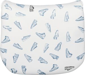 26NIKUGOLFNKTRMLLTFEI_White_Work_Blue_College_Navy_is Nike Tour Mallet Putter Headcover
