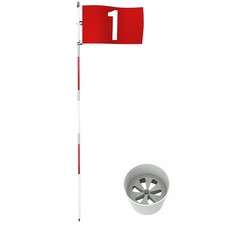s-l225-140 THIODOON Golf Flagstick 6ft Golf Flag and Cup for Yard Pro Detachable Golf Hole Cup and Flag for Driving Range Backyard Upgrade